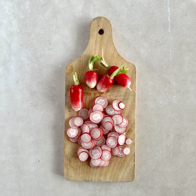 Salade de pates feves radis étape 3