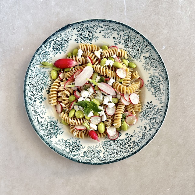 Salade de pates feves radis étape 5