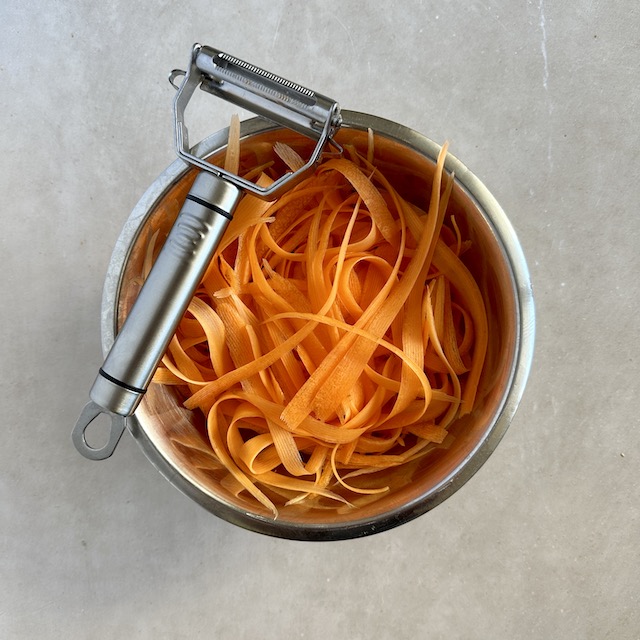 Tagliatelles de carottes recette Yuka étape 1