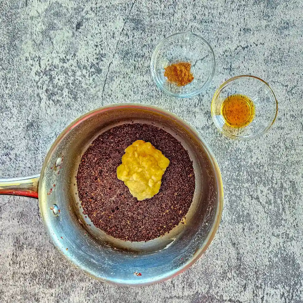 quinoa porridge step two Yuka's recipe