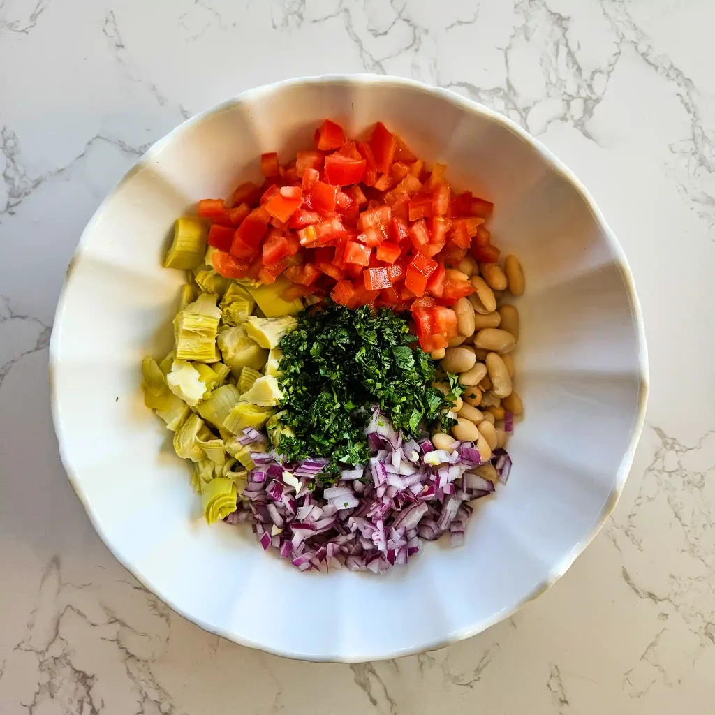 white bean salad recipe step one