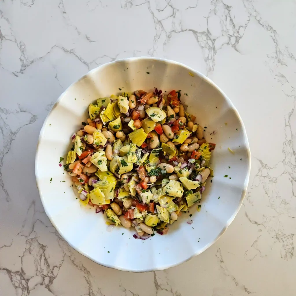 white bean salad recipe step three